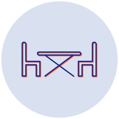 Piknik masası. Web simgesi basit illüstrasyon