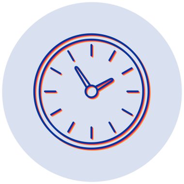 Duvar saati. Web simgesi basit illüstrasyon