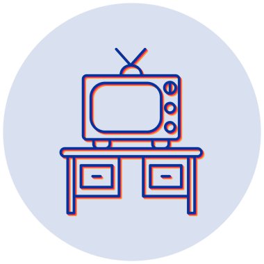 Televizyon. Web simgesi basit illüstrasyon