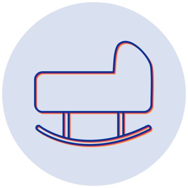 Bebek yatağı. Web simgesi basit illüstrasyon