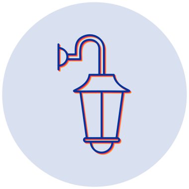 Duvar lambası. Web simgesi basit illüstrasyon