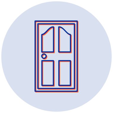 Kapı vektör simgesi modern basit tasarım