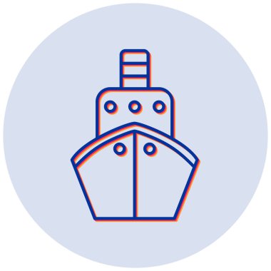 Gemi. Web simgesi basit illüstrasyon