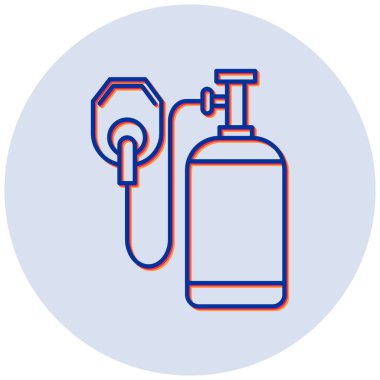 Oksijen ikonu. Basit resimleme