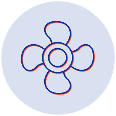 Pervane simgesinin vektör illüstrasyonu