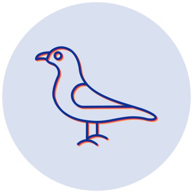 Martı. Web simgesi basit illüstrasyon