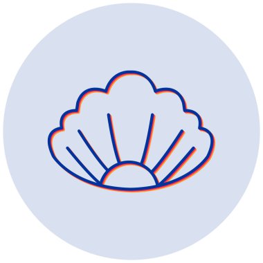 deniz kabuğu simge vektör çizim