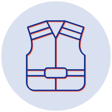 Can yeleği. Web simgesi basit illüstrasyon