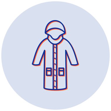 Yağmurluk simgesi, vektör çizimi