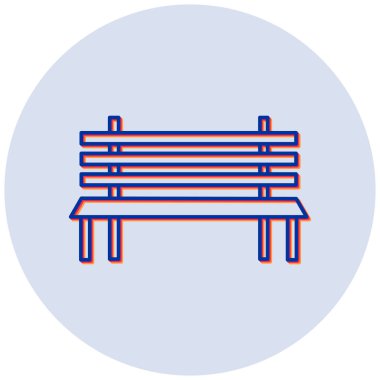 Yedek kulübesi Web simgesi basit illüstrasyon