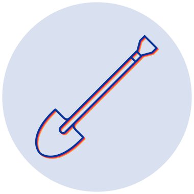 kürek simgesi vektör illüstrasyonu