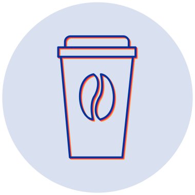 Kahve. Web simgesi basit illüstrasyon 