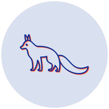 Tilki. Web simgesi basit illüstrasyon