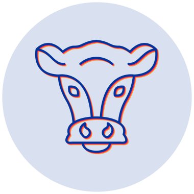 İnek. Web simgesi basit illüstrasyon