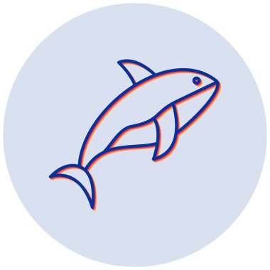 Balina. Web simgesi basit illüstrasyon