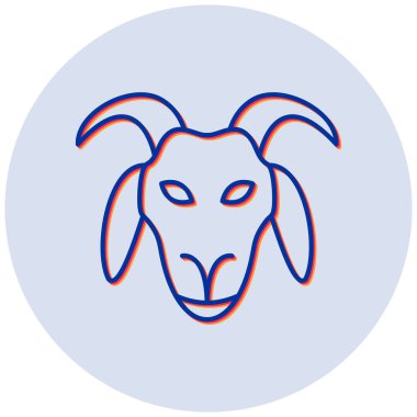 Keçi Ağı simgesi basit illüstrasyon