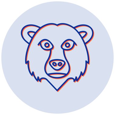 Yüz vektör simgesi ayı