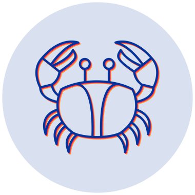 Yengeç. Web simgesi basit illüstrasyon