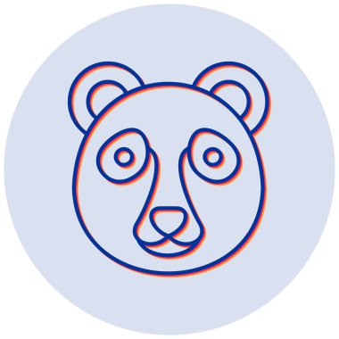 panda. Web simgesi basit illüstrasyon