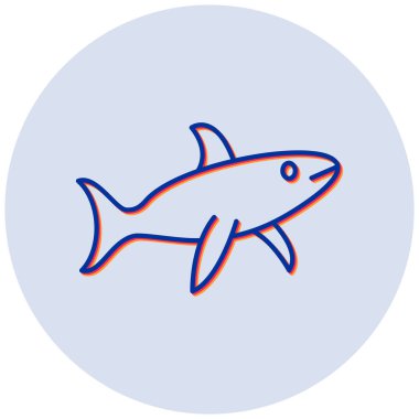 Köpekbalığı. Web simgesi basit illüstrasyon