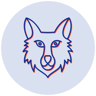 Tilki. Web simgesi basit illüstrasyon