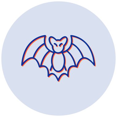 Yarasa. Web simgesi basit illüstrasyon