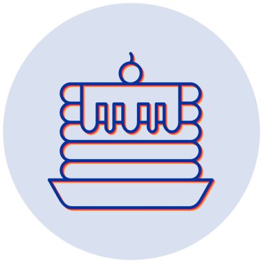 Kek. Web simgesi basit illüstrasyon