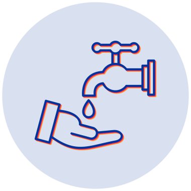 Abdest ikonu. Basit tasarım