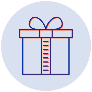 Hediye. Web simgesi basit illüstrasyon