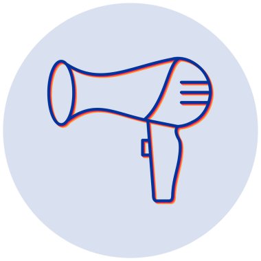 Saç kurutma simgesinin vektör çizimi