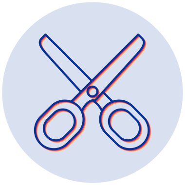 makas simgesi vektör illüstrasyonu