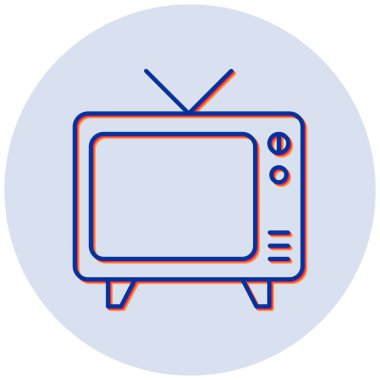 Televizyon. Web simgesi basit illüstrasyon
