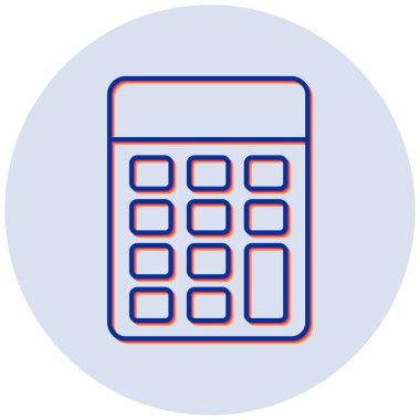 Hesap makinesi. Web simgesi basit illüstrasyon