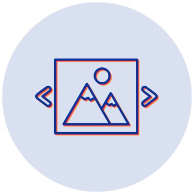 Slayt Gösterisi simgesinin vektör çizimi