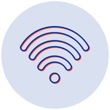 Kablosuz. Web simgesi basit illüstrasyon