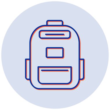 Sırt çantası. Web simgesi basit illüstrasyon