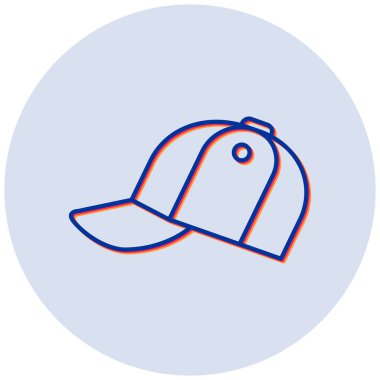 Beyzbol şapkası. Web simgesi basit illüstrasyon