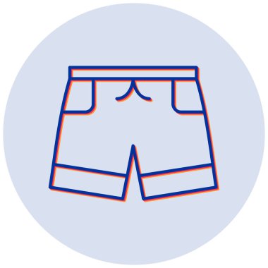 Şort. Web simgesi basit illüstrasyon