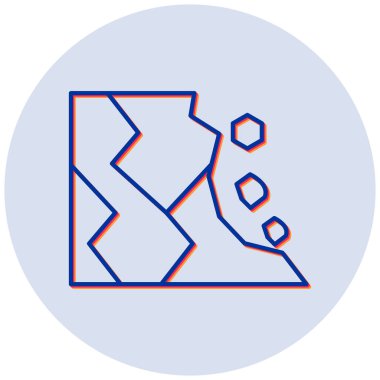 Cliff simgesi, vektör illüstrasyonu