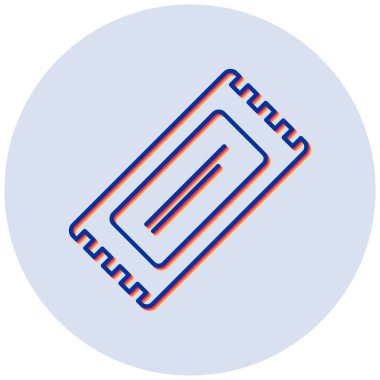 Bilet simgesinin vektör illüstrasyonu