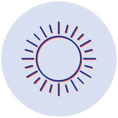 Güneş. Web simgesi basit illüstrasyon