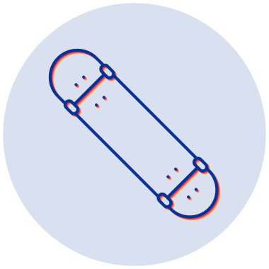 Kaykay. Web simgesi basit illüstrasyon