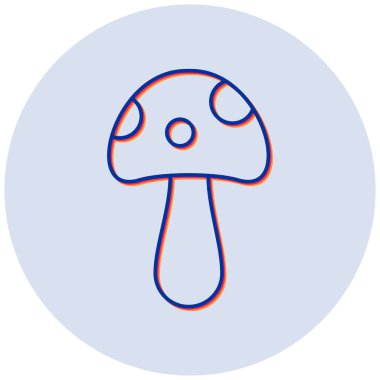 Mantar. Web simgesi basit illüstrasyon 