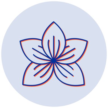 Orkide çiçeği. Web simgesi basit illüstrasyon