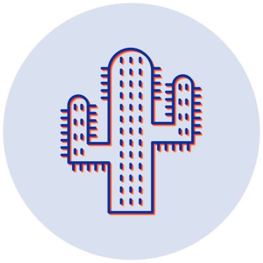 Kaktüs simgesinin vektör illüstrasyonu