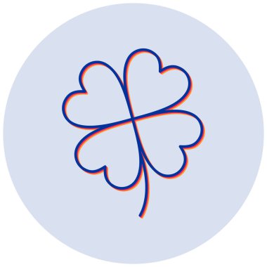 Yonca. Web simgesi basit illüstrasyon