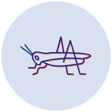 Çekirge. Web simgesi basit illüstrasyon