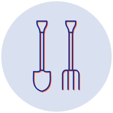 Bahçe araçlarının vektör illüstrasyonu simgesi