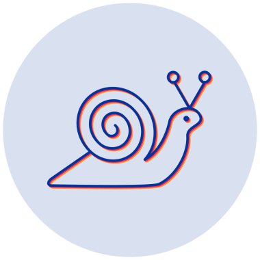 Salyangoz. Web simgesi basit illüstrasyon