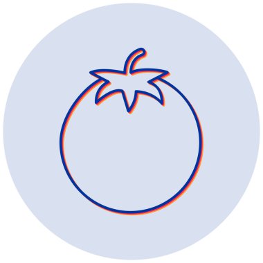Domates ikonu, vektör illüstrasyonu